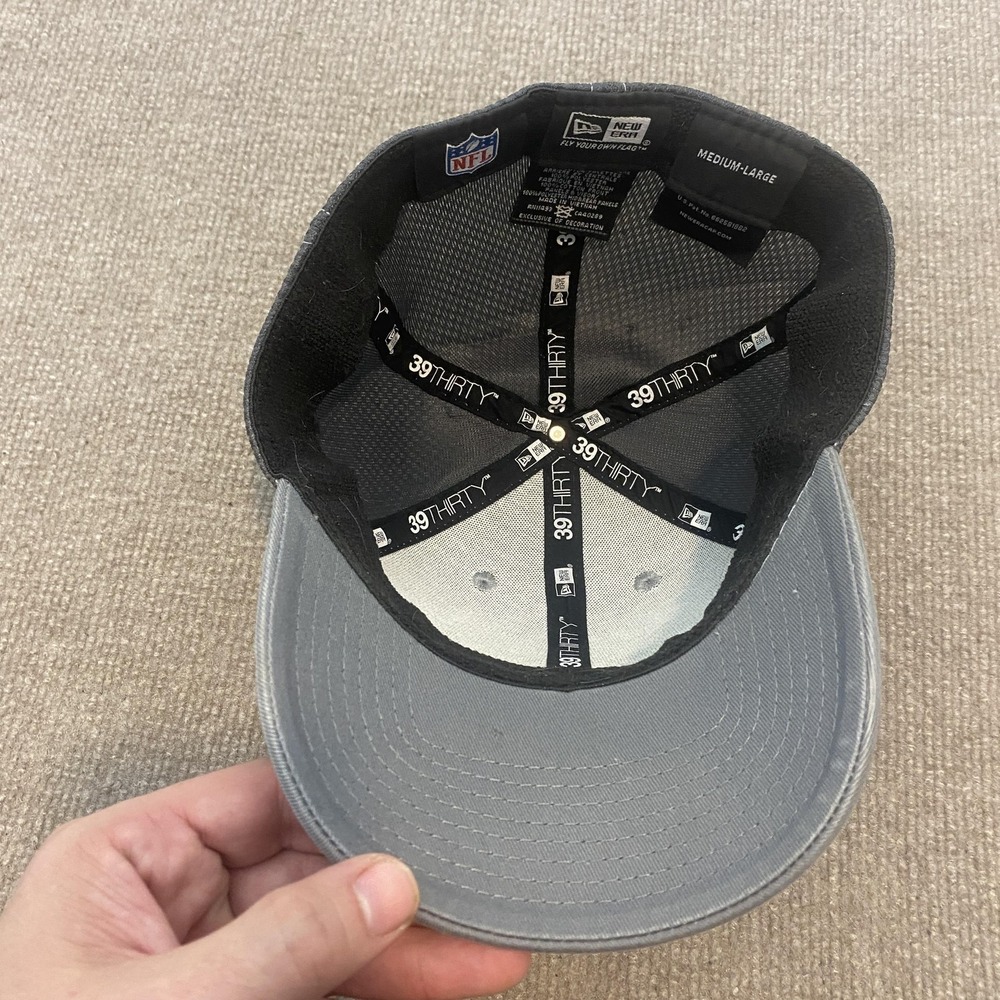 Dallas Cowboys Hat Cap Fitted Mens Medium Gray NFL Football New Era 39THIRTY - Picture 5 of 6